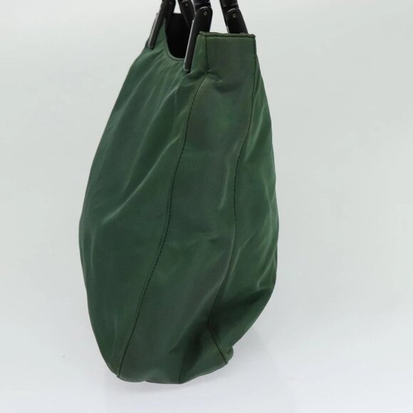 PRADA Shoulder Bag Nylon Plastic Green Silver - Picture 5 of 16